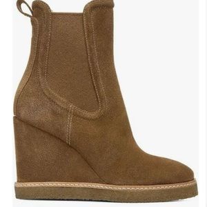 Veronica Beard Aari Suede wedge booties